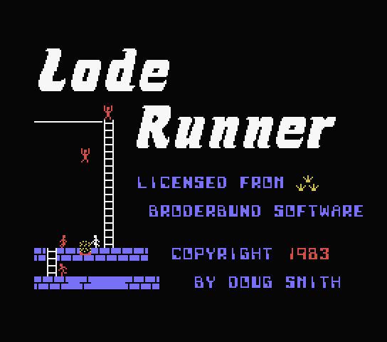 Lode Runner title screen for MSX